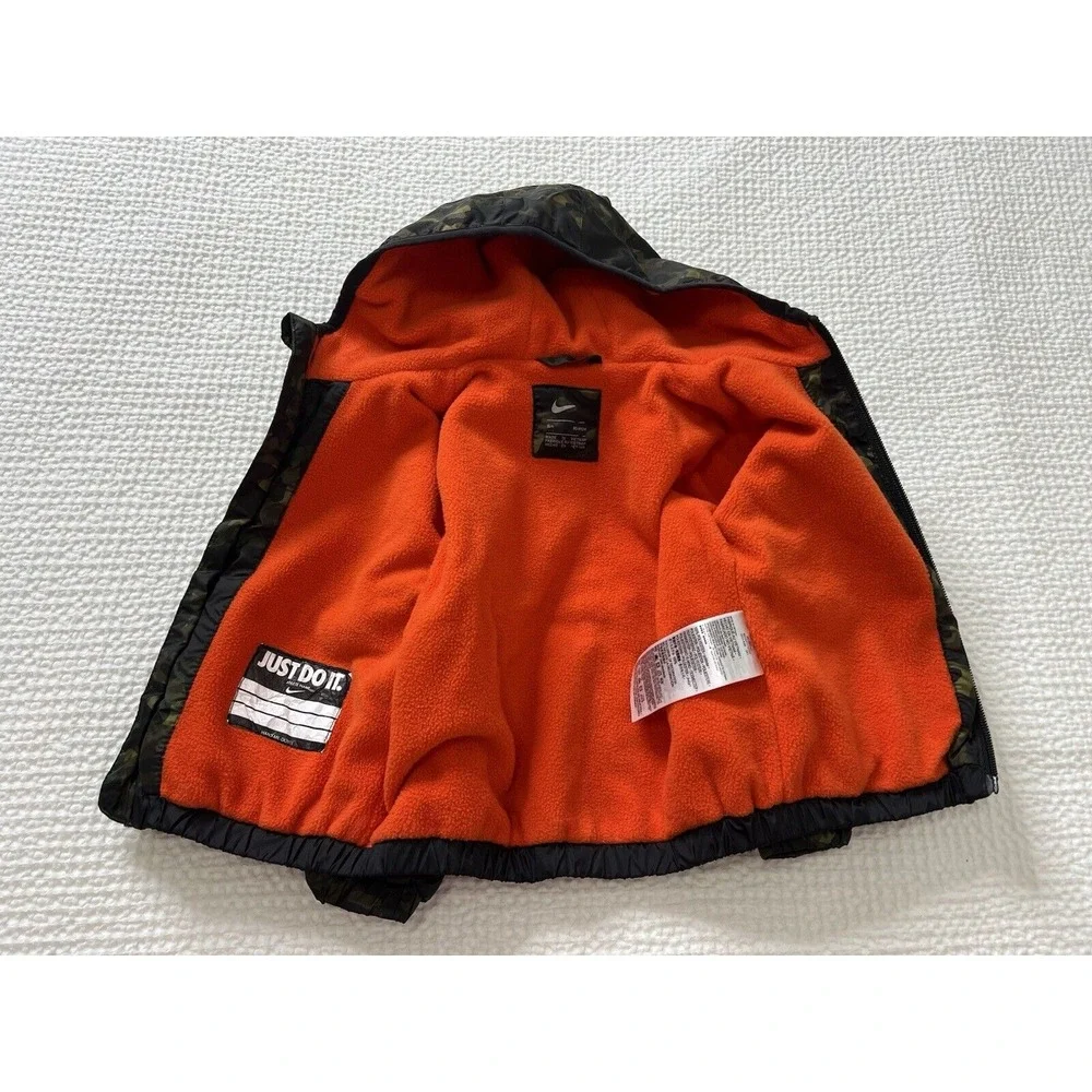 Nike Toddler/Boy's Fleece Lined Camo‎ Hooded Water Repellent Full Zip Jacket 18M